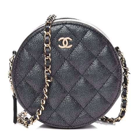 chanel round clutch with chain.